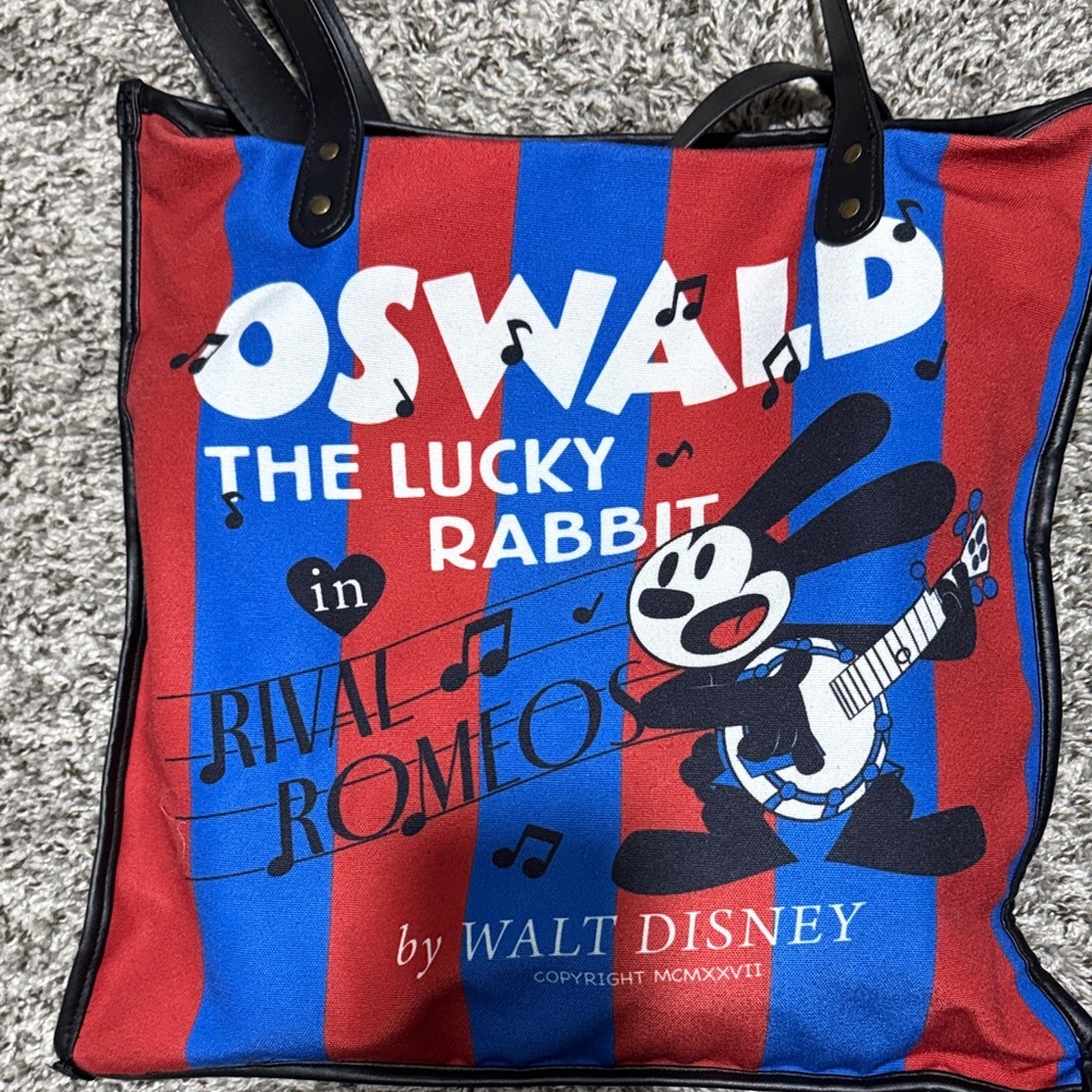 Disney Oswald Red and Blue Tote